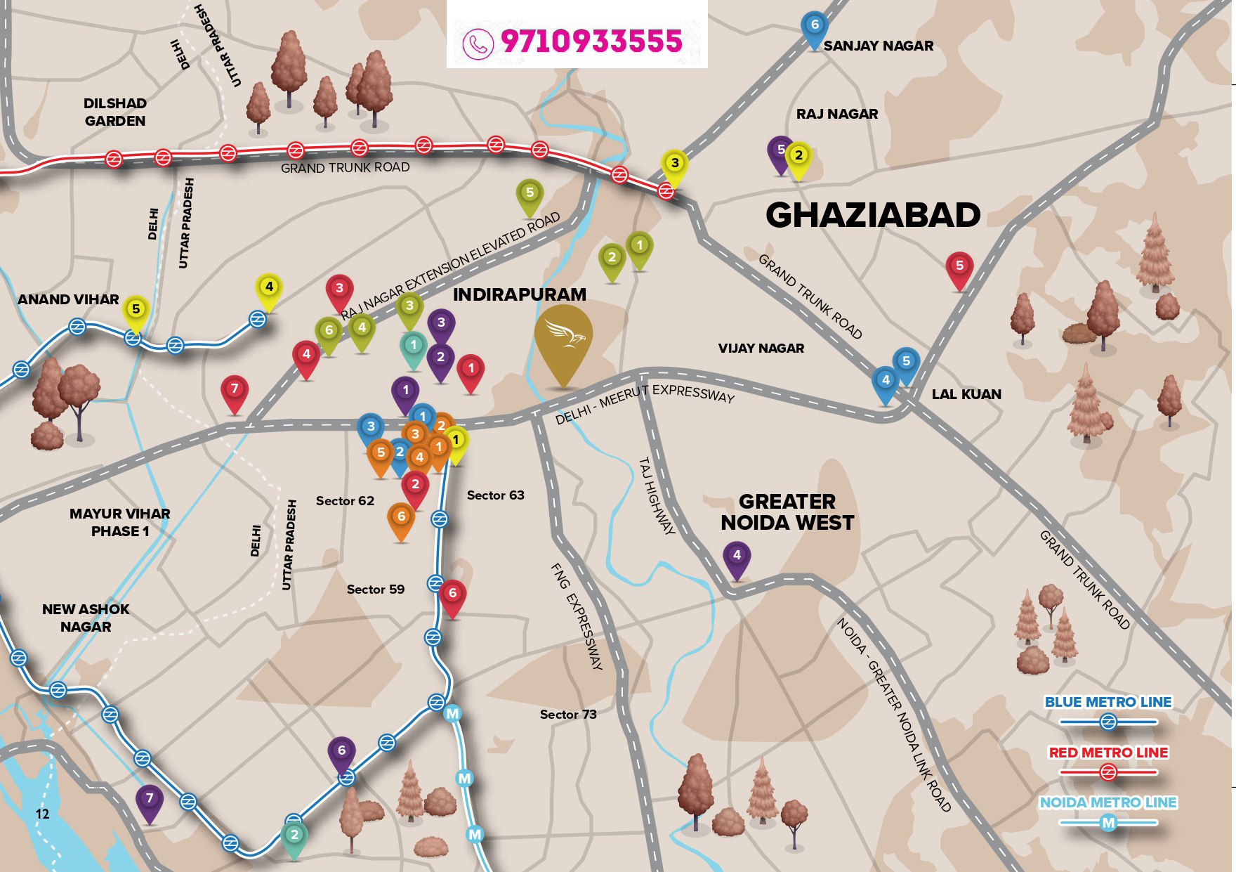 The Prestige City Indirapuram Mulberry Location Map